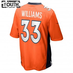 Denver Broncos Tröjor Javonte Williams 33 Nike Orange 2021 NFL Draft - Barn